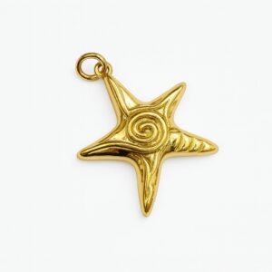 Dije Estrella de Mar Bañado en Oro