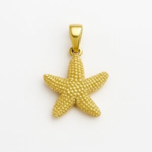 Dije Estrella de Mar Bañado en Oro