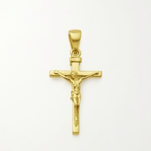 Dije Crucificado Bañado en Oro