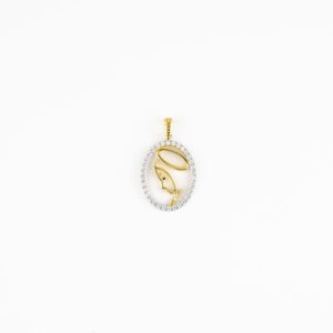 Dije Virgen María Oro18k Silueta